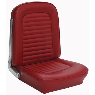 1966 Mustang Convertible with Front Buckets Standard Full Set Seat Upholstery; Red