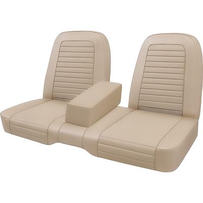 1966 Mustang Convertible with Front Bench Standard Full Set Seat Upholstery; Parchment