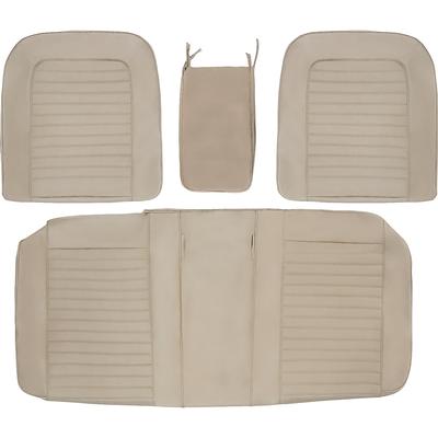 1966 Mustang Convertible with Front Bench Standard Full Set Seat Upholstery; Parchment