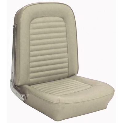 1966 Mustang Fastback 2+2 with Front Buckets Standard Full Set Seat Upholstery; Parchment
