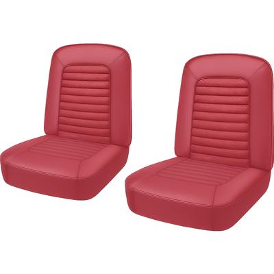 1966 Mustang Fastback 2+2 with Front Buckets Standard Full Set Seat Upholstery; Red