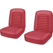 1966 Mustang Fastback 2+2 with Front Buckets Standard Full Set Seat Upholstery; Red