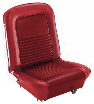 1967 Mustang Coupe with Front Buckets Standard Full Set Seat Upholstery; Red