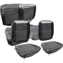 1967 Mustang Convertible; Deluxe Bucket Seat Upholstery; Full Set; Black Sierra Vinyl w/ Comfortweave