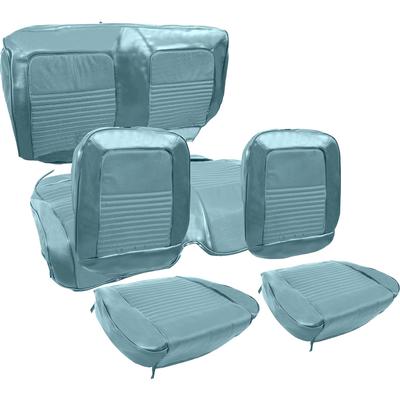 1967 Mustang Convertible; Deluxe Bucket Seat Upholstery; Turquoise Sierra Vinyl w/ Comfortweave