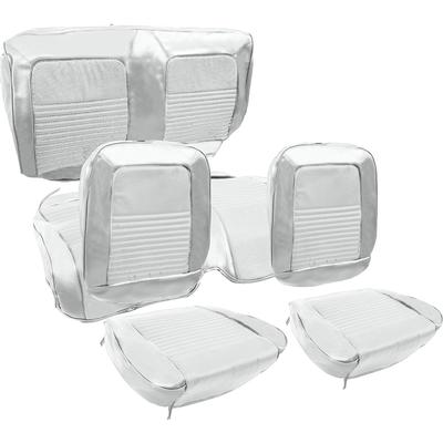 1967 Mustang Convertible; Deluxe Bucket Seat Upholstery; Full Set; White Sierra Vinyl w/ Comfortweave