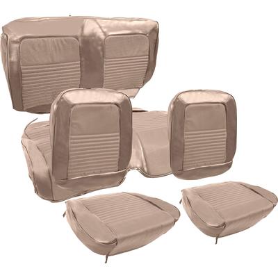 1967 Mustang Convertible; Deluxe Bucket Seat Upholstery; Full Set; Saddle Sierra Vinyl w/ Comfortweave