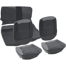 1967 Mustang Fastback; Deluxe Bucket Seat Upholstery; Full Set; Black Sierra Vinyl w/ Comfortweave