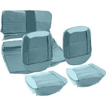 1967 Mustang Fastback; Deluxe Bucket Seat Upholstery; Full Set; Turquoise Sierra Vinyl w/ Comfortweave