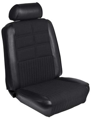 1969 Mustang Coupe; Deluxe / Grande Bucket Seat Upholstery; Full Set; Black