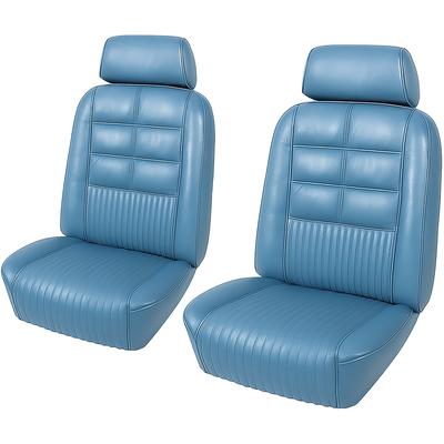 1969 Mustang Coupe; Deluxe / Grande Bucket Seat Upholstery; Full Set; Light Blue