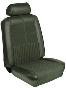 1969 Mustang Coupe; Deluxe / Grande Bucket Seat Upholstery; Full Set; Dark Ivy Gold