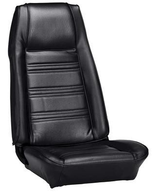 1970 Mustang; Standard Bucket Seat Upholstery; Front Only; Black