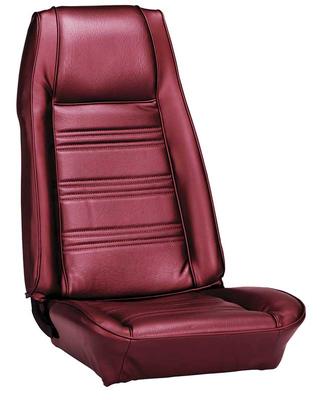 1970 Mustang; Standard Bucket Seat Upholstery; Front Only; Vermillion