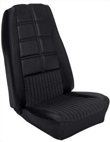 1970 Mustang Fastback; Reproduction Deluxe Front Bucket Seat Upholstery; Full Set; Black