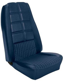 1970 Mustang Fastback; Reproduction Deluxe Front Bucket Seat Upholstery; Full Set; Blue