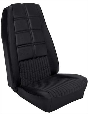1970 Mustang Deluxe / Grande; Reproduction Bucket Seat Upholstery; Front Only; Black