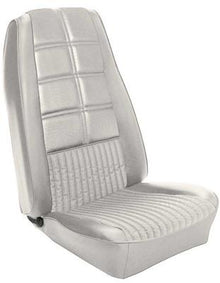 1970 Mustang Deluxe / Grande; Reproduction Bucket Seat Upholstery; Front Only; White