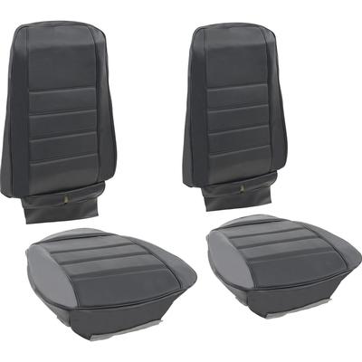 1971 Mustang; Standard Bucket Seat Upholstery; Front Only; Black