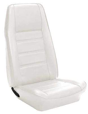 1972-73 Mustang; Standard Bucket Seat Upholstery; Front Only; White
