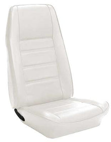 1972-73 Mustang; Standard Bucket Seat Upholstery; Front Only; White