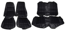 1971-73 Mustang Coupe Deluxe/Grande; Reproduction Bucket Seat Upholstery; Full Set; Black