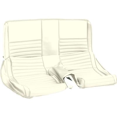 1971-73 Mustang Mach I w/ Front Bucket Seats Full Set Upholstery; White w/ Black Stripe
