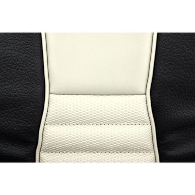1971-73 Mustang Mach I w/ Front Bucket Seats Full Set Upholstery; White w/ Black Stripe