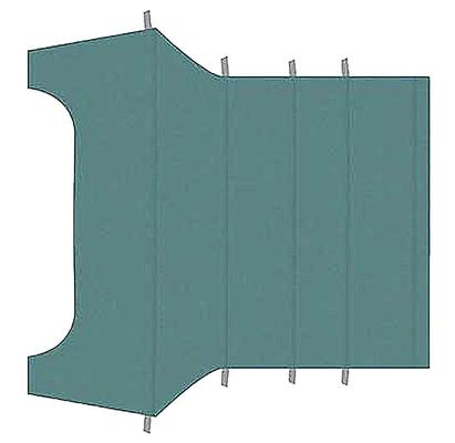 1964-68 Mustang Coupe; Reproduction Vinyl Headliner; Moonskin/Crater; Dark Aqua