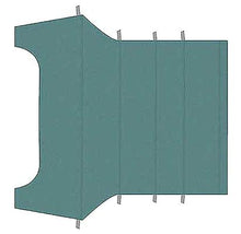 1964-68 Mustang Coupe; Reproduction Vinyl Headliner; Moonskin/Crater; Dark Aqua