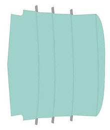 1965-68 Mustang Fastback; Reproduction Vinyl Headliner; Moonskin/Crater; Light Aqua
