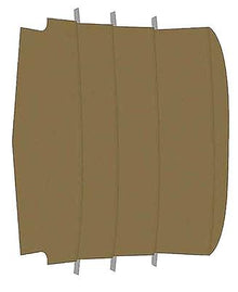 1965-68 Mustang Fastback; Reproduction Vinyl Headliner; Moonskin/Crater; Dark Ivy Gold