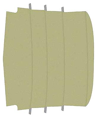 1965-68 Mustang Fastback; Reproduction Vinyl Headliner; Moonskin/Crater; Light Ivy Gold