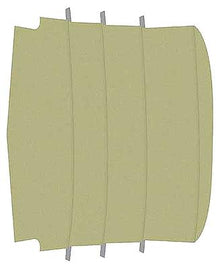 1965-68 Mustang Fastback; Reproduction Vinyl Headliner; Moonskin/Crater; Light Ivy Gold