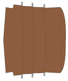 1965-68 Mustang Fastback; Reproduction Vinyl Headliner; Moonskin/Crater; Saddle