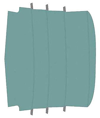 1965-68 Mustang Fastback; Reproduction Vinyl Headliner; Moonskin/Crater; Dark Aqua