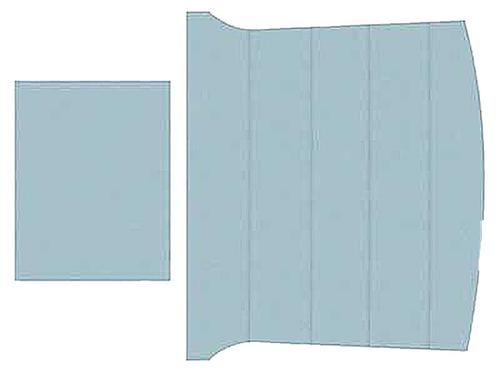 1969-70 Mustang Fastback; Reproduction Vinyl Headliner; Moonskin Crater; Light Blue