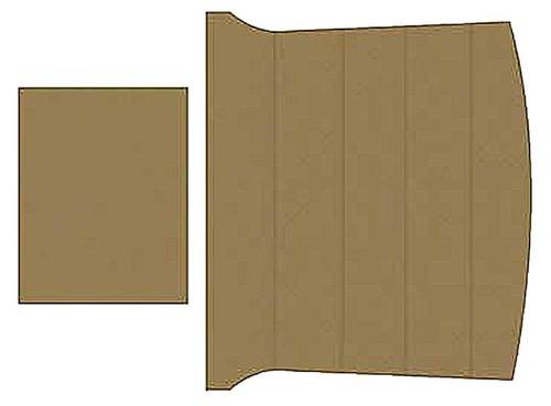 1969-70 Mustang Fastback; Reproduction Vinyl Headliner; Moonskin Crater; Dark Ivy Gold