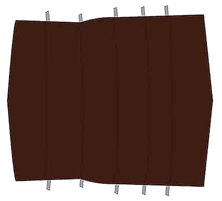 1971-73 Mustang Fastback; Reproduction Tier Grain Vinyl Headliner; Maroon