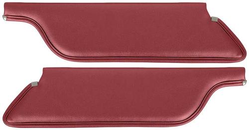 1965 Mustang Convertible; Standard Padded Sun Visors; Sierra Grain; Red