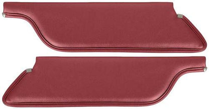 1965 Mustang Convertible; Standard Padded Sun Visors; Sierra Grain; Red