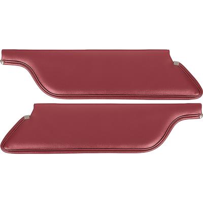 1965 Mustang Convertible; Standard Padded Sun Visors; Sierra Grain; Red