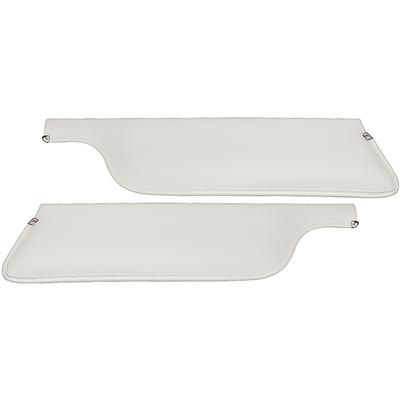 1965 Mustang Convertible; Standard Padded Sun Visors; Sierra Grain; White