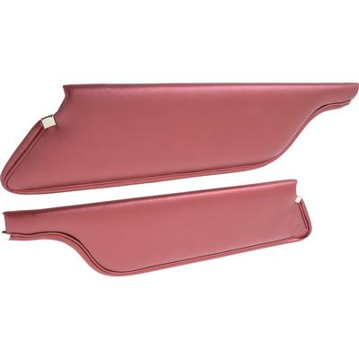 1966 Mustang Convertible; Standard Padded Sun Visors; Sierra Grain; Red
