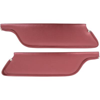 1966 Mustang Convertible; Standard Padded Sun Visors; Sierra Grain; Red