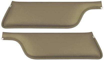 1968 Mustang Convertible Padded Sun Visors; Nugget Gold