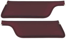 1968 Mustang Convertible Padded Sun Visors; Maroon