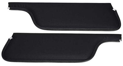 1969-70 Mustang Coupe / Fastback Padded Sun Visors; Moonskin/Crater; Black