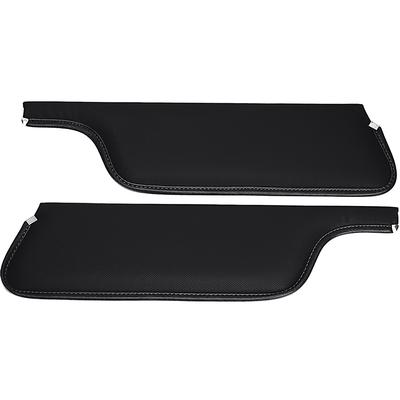 1969-70 Mustang Coupe / Fastback Padded Sun Visors; Moonskin/Crater; Black