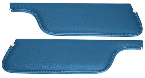 1969-70 Mustang Coupe / Fastback Padded Sun Visors; Moonskin/Crater; Light Blue